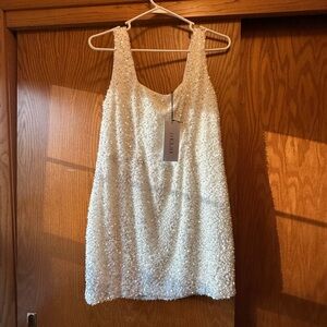 White Sequin Dress